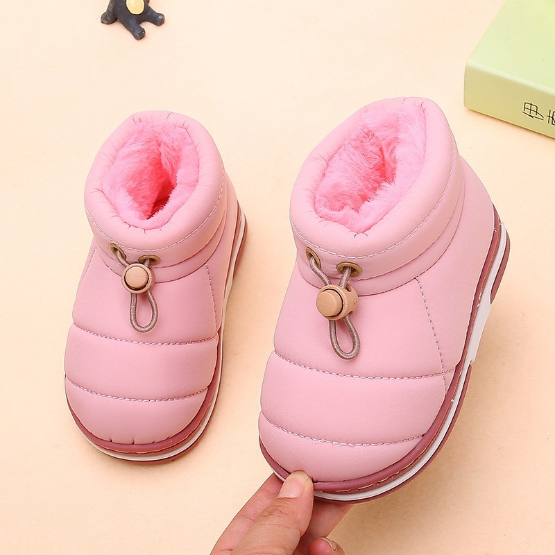 ENWAYEL bébé enfants hiver neige bottes enfants chaussures pour filles garçons bebe enfant en bas âge en cuir cheville fourrure peluche enfants fille