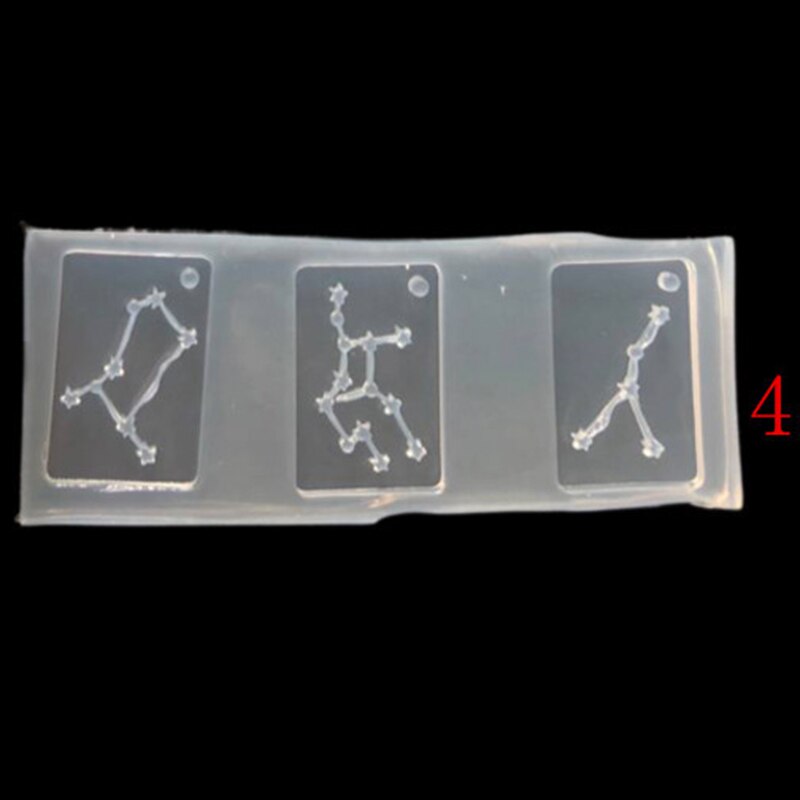 1 pcs UV Hars Sieraden Siliconen Mal 12 Sterrenbeeld Hanger Sieraden Mallen Voor DIY Ketting Hanger Charms Maken Sieraden: 4