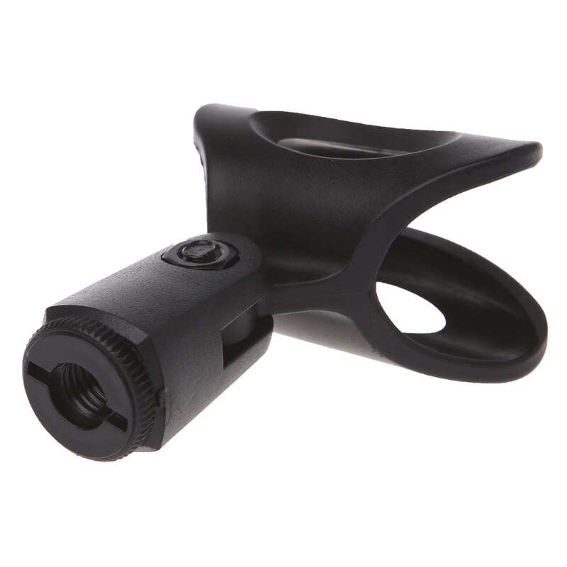 Fleksibel mikrofon mikrofon stativ tilbehør plast klemme clip holder montering sort støtte