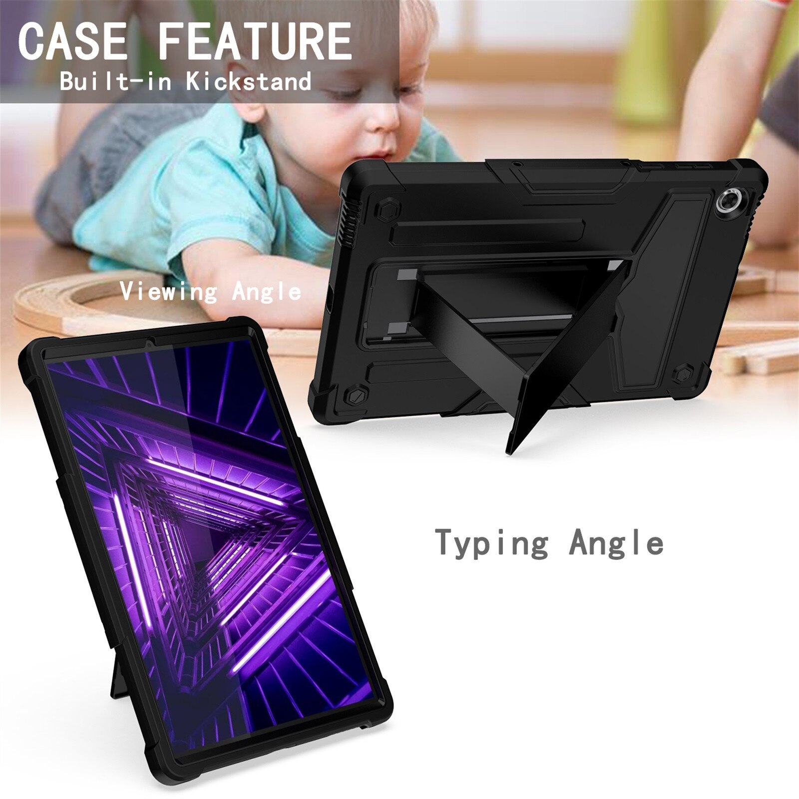 Tablet Case for Lenovo Tab M10 FHD Plus 2nd Gen - Shockproof Leather Stand Cover