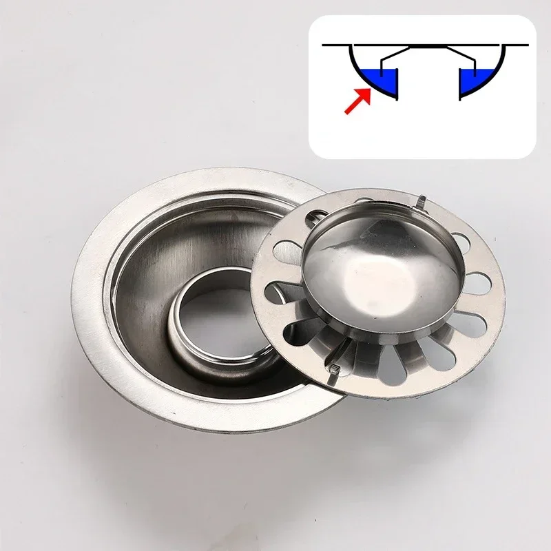 Vloerafvoeren Roestvrij staal Anti-geur drainage Zeef Bad Douche Afdruiprek Cover Deodorant Vloerafvoeren Badkamer Fittings