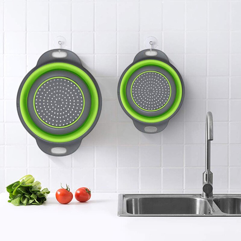 Creatieve Keuken Fruit Groente Wassen Gereedschap Nuttig Opvouwbare Reiniging Mand Zeef Keuken Accessoires Gadgets Supplies2020