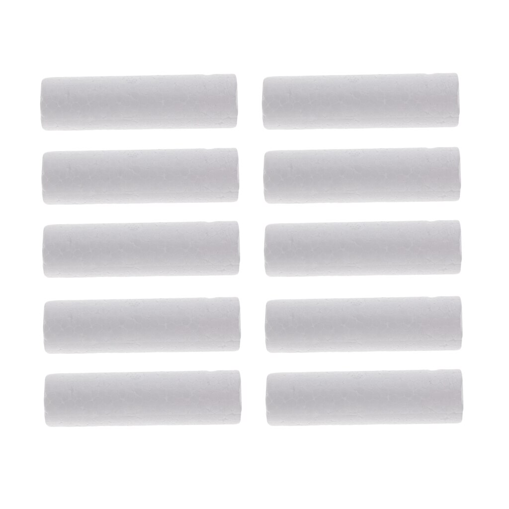 10 stück leer Weiß Zylinder bilden Styropor Schaum Material für freundlicher Kunst Handwerk DIY Weihnachten Ornament Dekoration