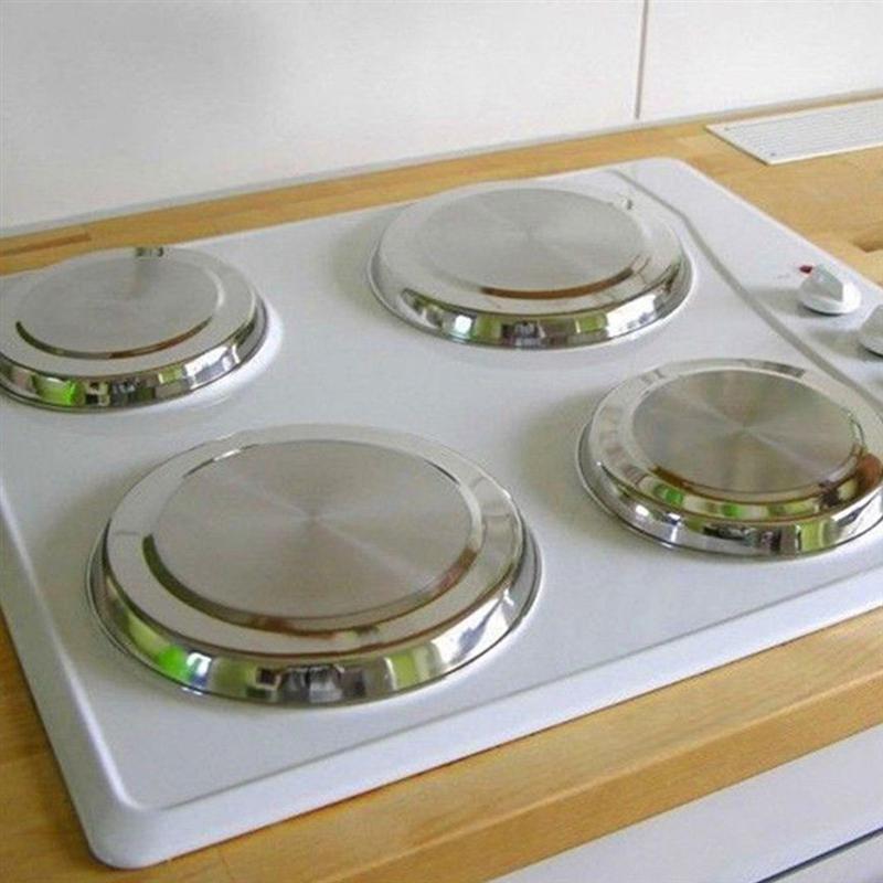 4PCS Stainless Steel Round Stove Top Cover Household Easy Clean Burner Covers Kitchen Gadget