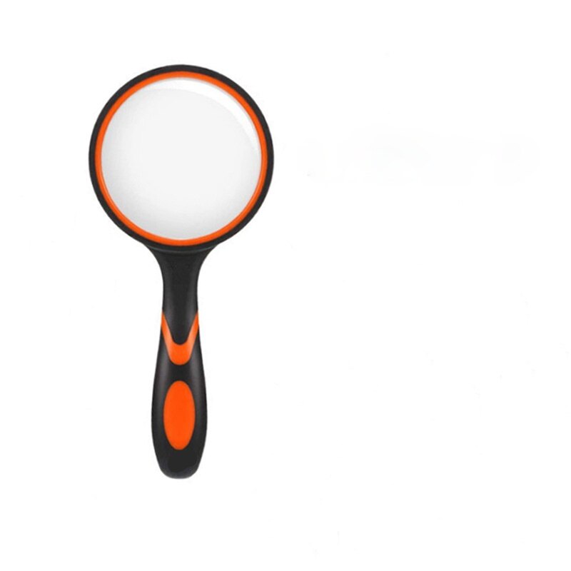 10x High-definition Optical Lens Rubber Anti Plastic Handle Reading Hand-held Glass Color Magnifying Glass for The Elderly