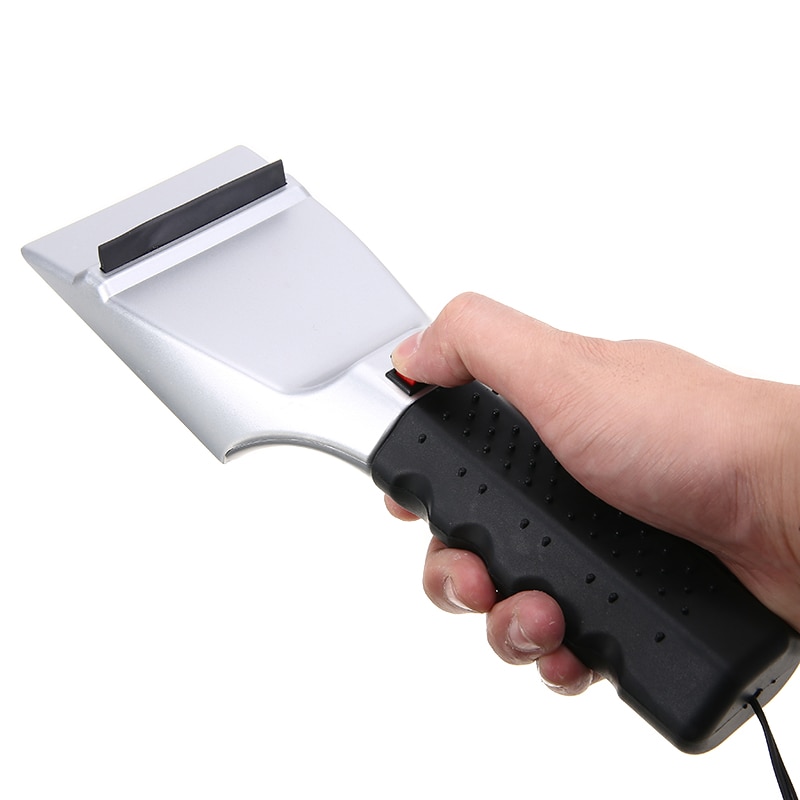 1pc 12v uppvärmd bil vinter vindruta elektrisk skrapa uppvärmning snö ta bort isborste spade rengöring glas verktyg