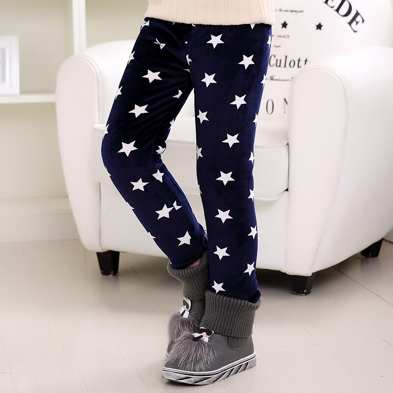Plus terciopelo engrosamiento niñas polainas invierno algodón cálido bebé niña pantalones dibujos animados niños pantalones niños ropa: Style1 / 6