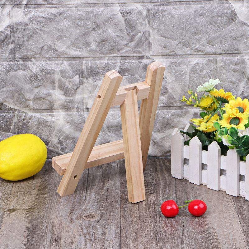 Mini Künstler Holz Staffelei Holz Stand Anzeige Halfter Für Party Dekoration 15*20cm Triange Staffelei