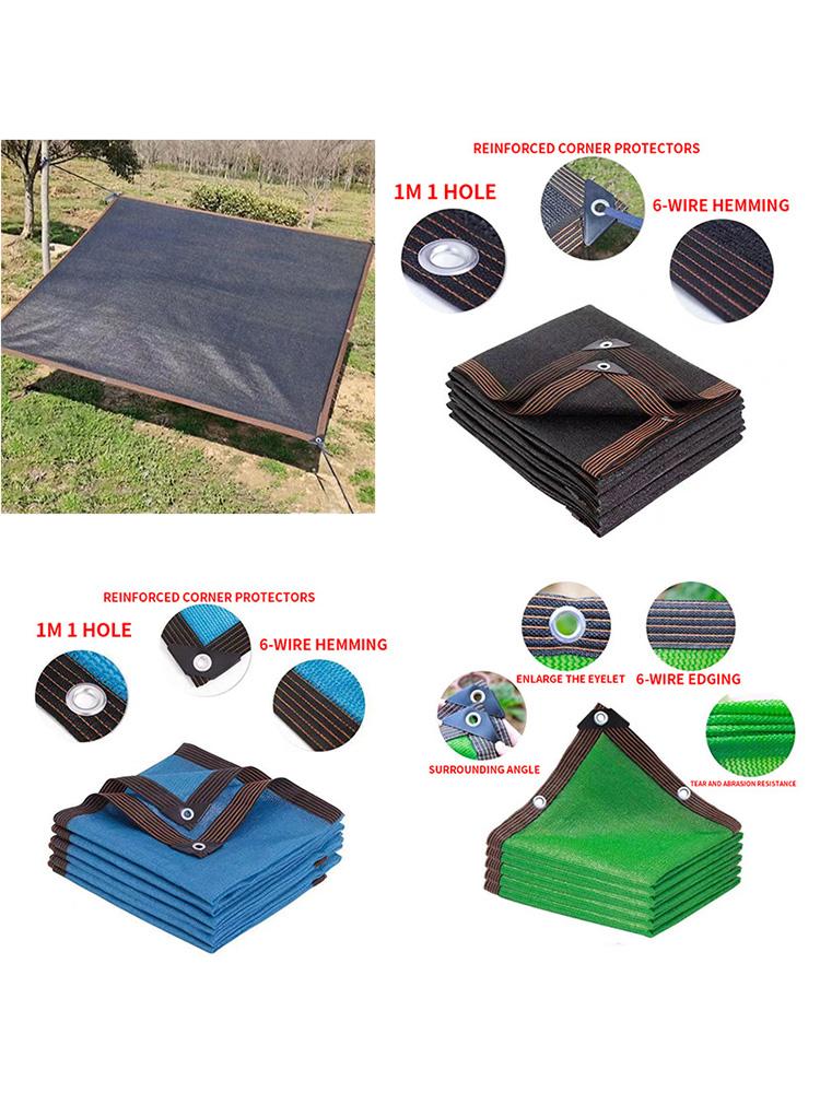 Verdickt 12-Stift 90% schattierung Bewertung Anti-uv HDPE schwarz schattierung Netz außen Pergola Auto Garage regen schuppen Schattierung Netz