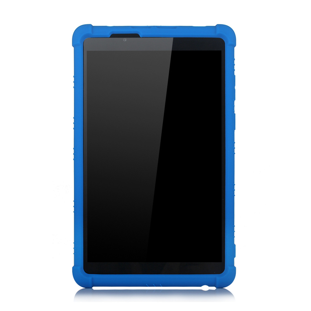 Funda de silicona suave + soporte de plástico duro para Lenovo Tab E8 TB-8304F1 funda trasera blanda para Lenovo Tab E8 caso Fundas: Dark Blue