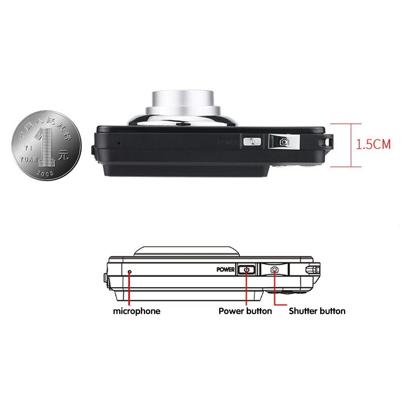 Digital Camera Ultra-Thin 18 Million Pixel HD Digital Camera 720P Home Travel Macro Digital Camera