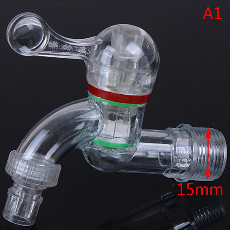 Plastic Male Thread Faucet PC Water Tap Garden Irrigation Connector Washing Machine Water Valve Bibcocks Accessories 15mm 20mm: 1