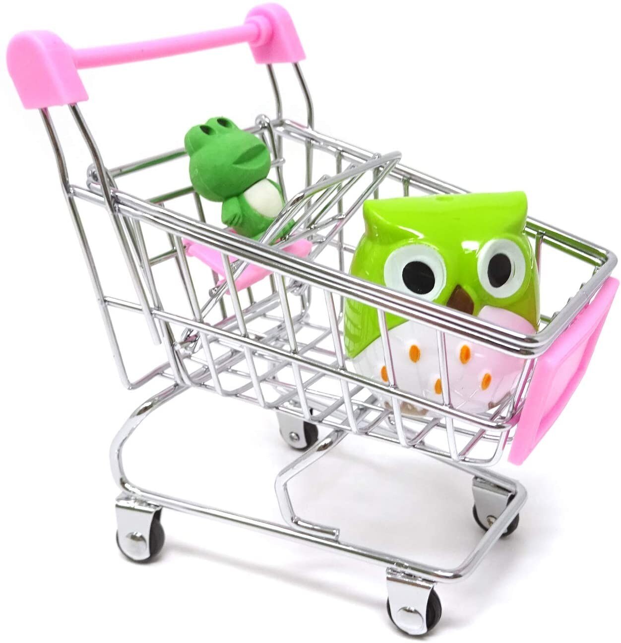 Shopping Cart With Sturdy Metal Frame Play Sets & Kitchens Heavy-gauge Steel Construction Mini Children Handcart Simulation