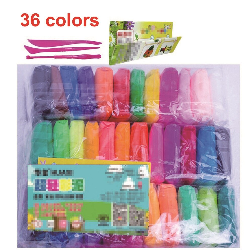 12/24/36 Colors Air Dry Clay Super Light safe no-smell DIY Clay for Model Air Dry Clay Fun Art DIY Crafts for Kids: 36 colors