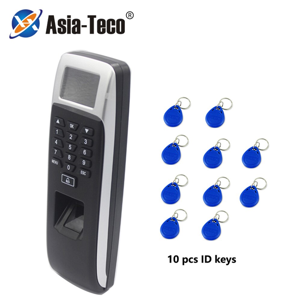 Biometric 1.8 inch Screen 125Khz RFID card Fingerprint Access Control System Employee Time Attendance TCP/IP USB Port 3000 User