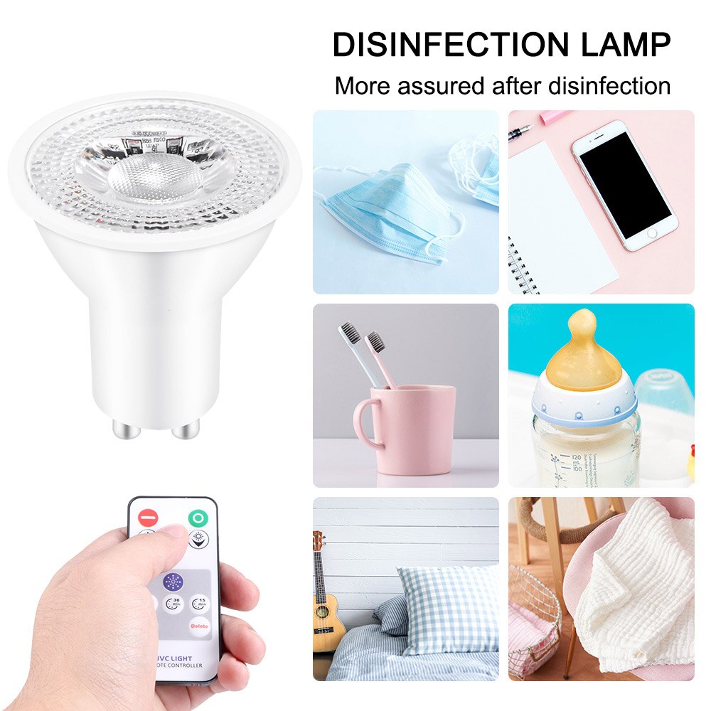 E14 Germicidal Light UVC Lamp Sterilizer E27 LED UV Desinfection Lamp GU10 LED Ultraviolet Light Bulb MR16 48 60 80leds Amuchina