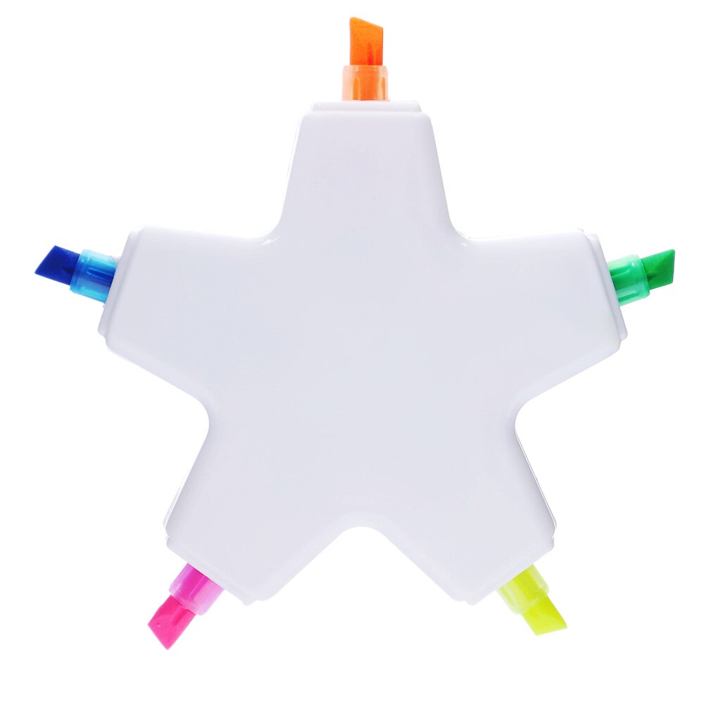 6 colors Star shape School childrens scrawl Highlighter pen Pentagram markers novelty products