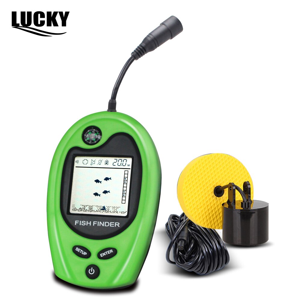 LUCKY FF818 Portable Wired Fish Finder Sounder Fish Alarm Fishfinder 100M Fishing Echo Sounder Fish Detector Pesca