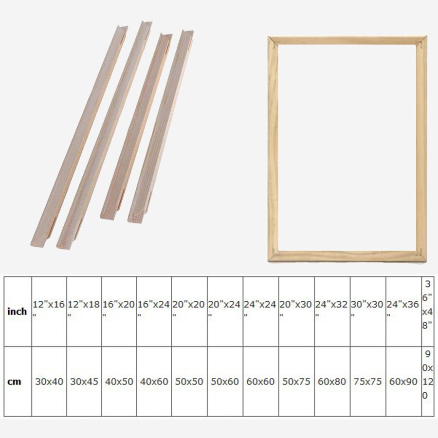 Wood Frame For Oil Painting Picture DIY Canvas Frames Wall Wood Photo Frame Set Poster Frame marcos de fotos pared Factory Price