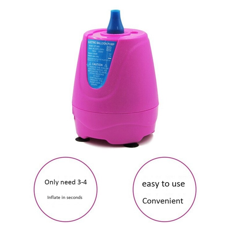Portable Electric Balloon Inflator Pump Air Compressor Inflatable Machine Electric Balloon Air Blower--EU Plug