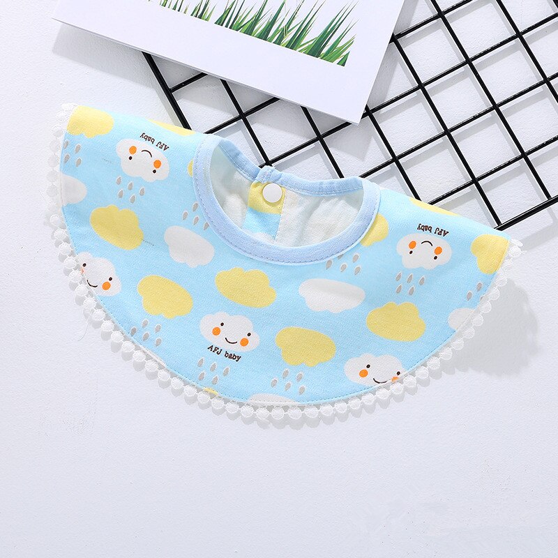 360 grad Rotierenden Spitze Lätzchen Karikatur Blume Runde Baby Bandana Lätzchen Baumwolle Baby Speichel Handtuch Neugeborenen Jungen Mädchen Lätzchen Baby schal: Wolke