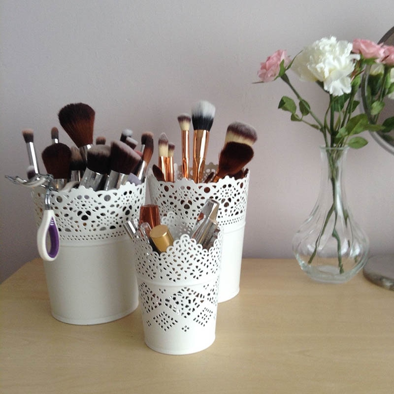 Hul kosmetisk børsteboks makeup børster cylinderholder opbevaring tom holder kosmetisk børstepose børster tilrettelægger make-up værktøj