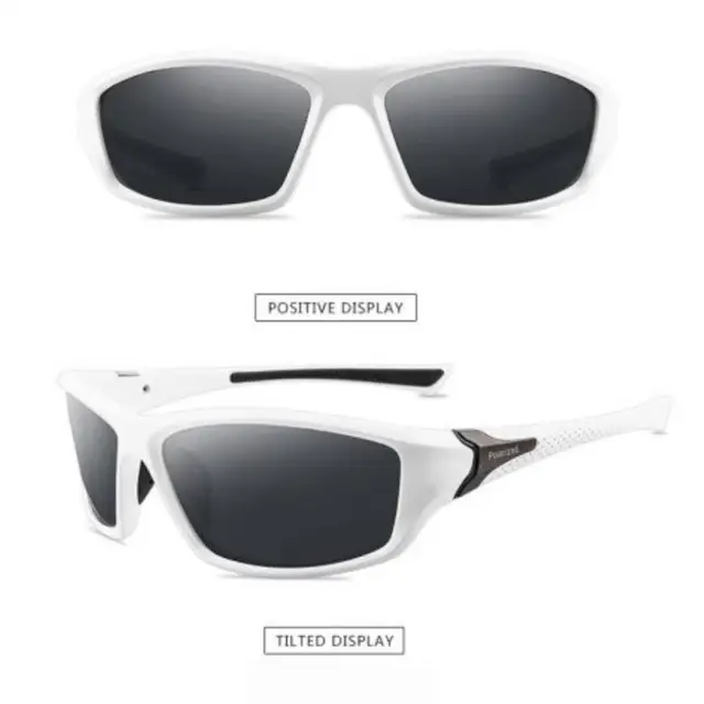 Gafas de sol polarizadas de para hombres y mujeres que conducen gafas opacas al aire libre: Blanco
