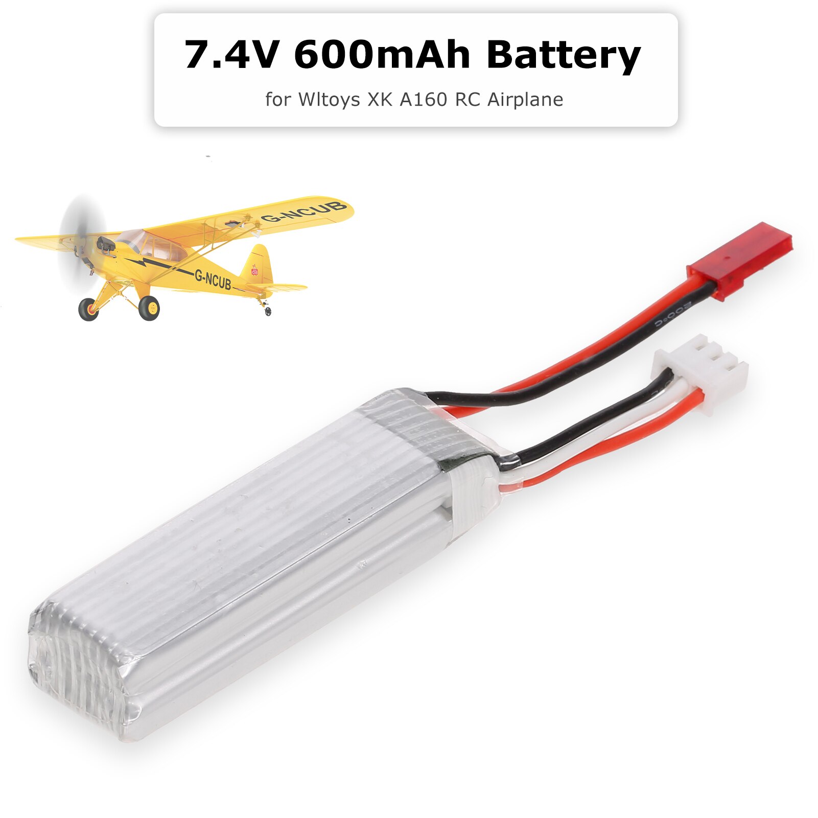 X420.0016 bateria robić Wltoys XK A160 RC samolot 7.4V 600mAh akumulator litowy wielokrotnego ładowania samolot części zamienne szybowiec akcesoria