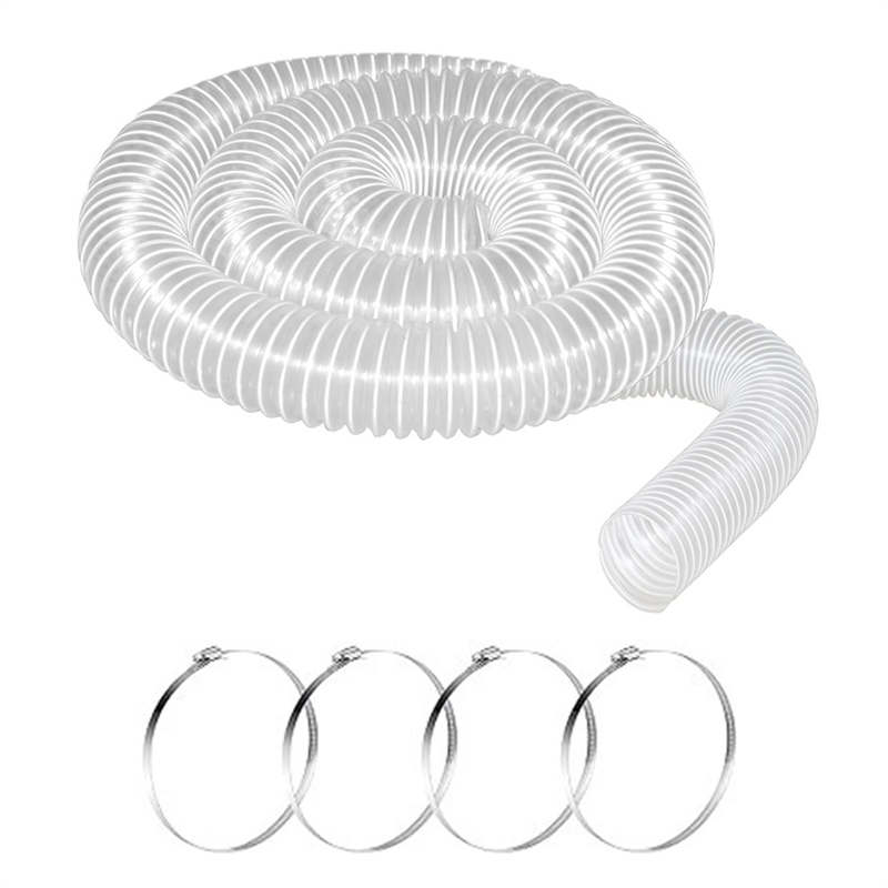 T97C-PVC stofopvangslang en 2 1/2 inch poorten 10 ft, stofopvangslang, PVC dampopvangslang voor stofopvangsystemen