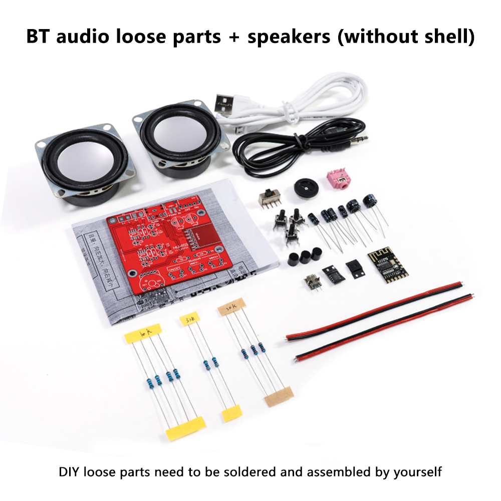 DIY Bluetooth-Lautsprecher-Bausatz Löt projekt USB Mini Heimat Stereo-Klang verstärker DIY elektronische Bausätze für sterben Löt praxis: Silber