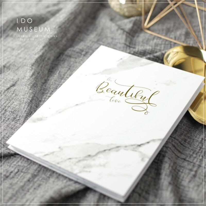 Cartel en este patrón de mármol, libro de firmas de boda, Página interior en blanco, suministros para de boda