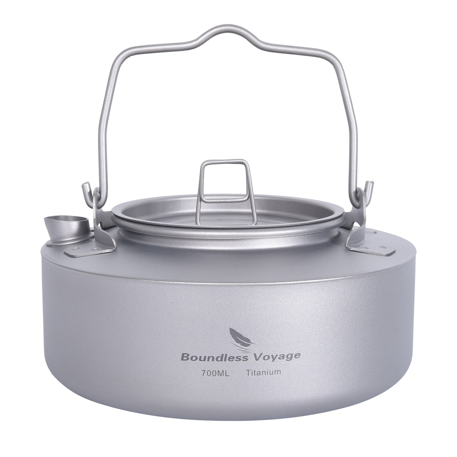 Grenzenlose Reise Titan 700ml Tee Wasserkocher mit Klapp Griff draussen Camping Ultraleicht Tragbare Teekanne Ti3100D: Ursprünglich Titel