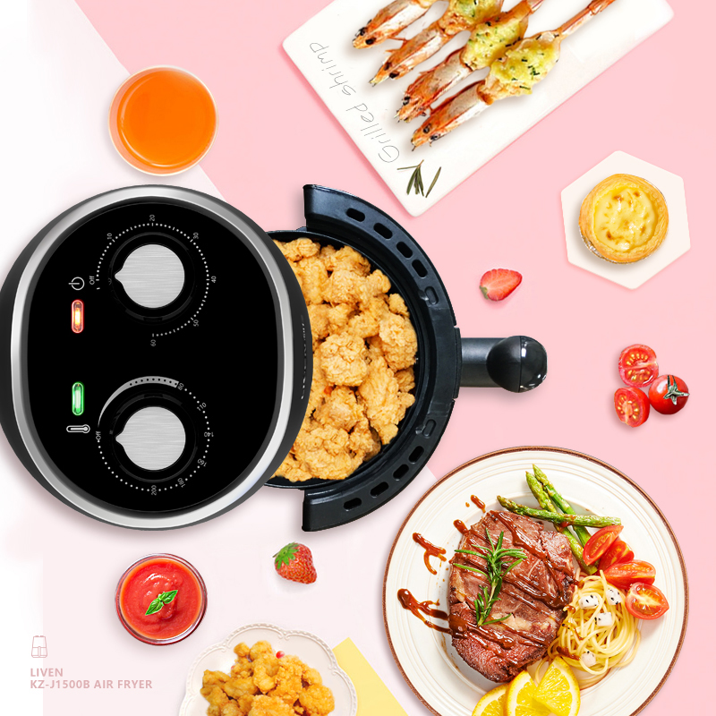 J1500B Oil-free Air Fryer 1.5L Electric Fryer Fries Machine Shabu-shabu Fried Chicken Home Automatic