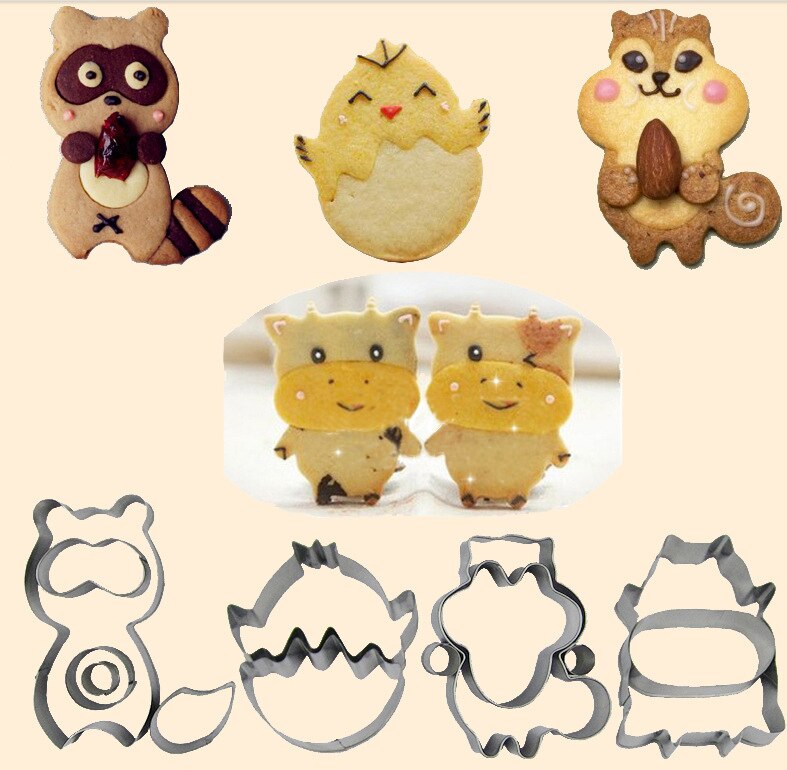 Cookies Cutter Biscuit Mold Set Baking Tools Sugarcraft Cutter Tools Animal Shaped DIY Cake Decorations