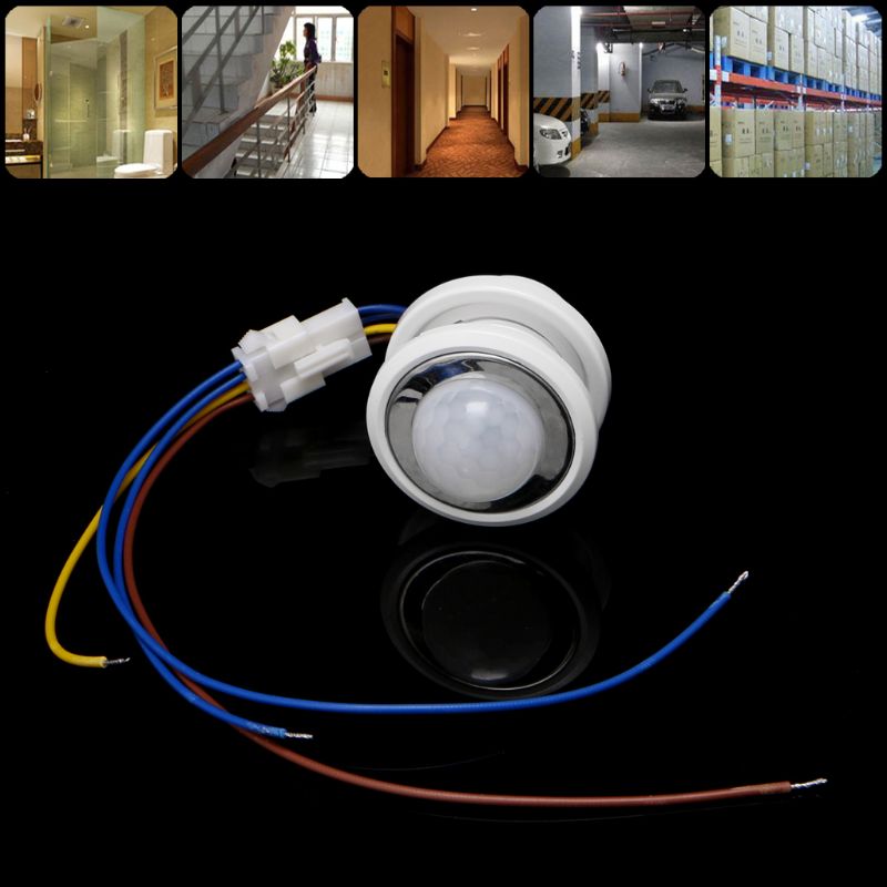 40mm LED PIR Detector Infrared Motion Sensor Switch with Time Delay Adjustable Mar28