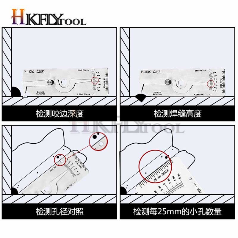 V-WAC Gage V WAC Single Weld Gage Welding Gauge V-WAC Biting Edge Welding Gauge inch Single Weld Gage