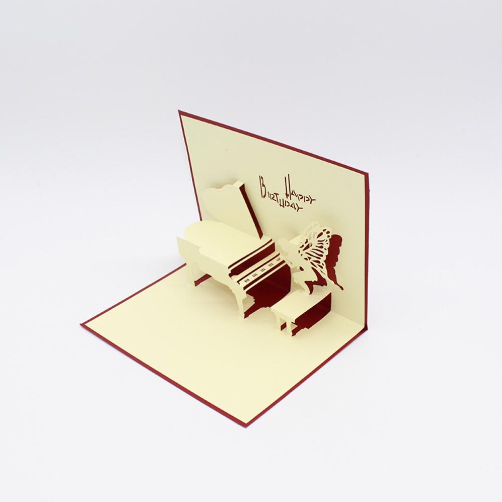 3D Pop-Up Cards Birthday Card for Girl Kids Wife Husband Birthday Cake Greeting Card Postcards Card Envelope Stickers