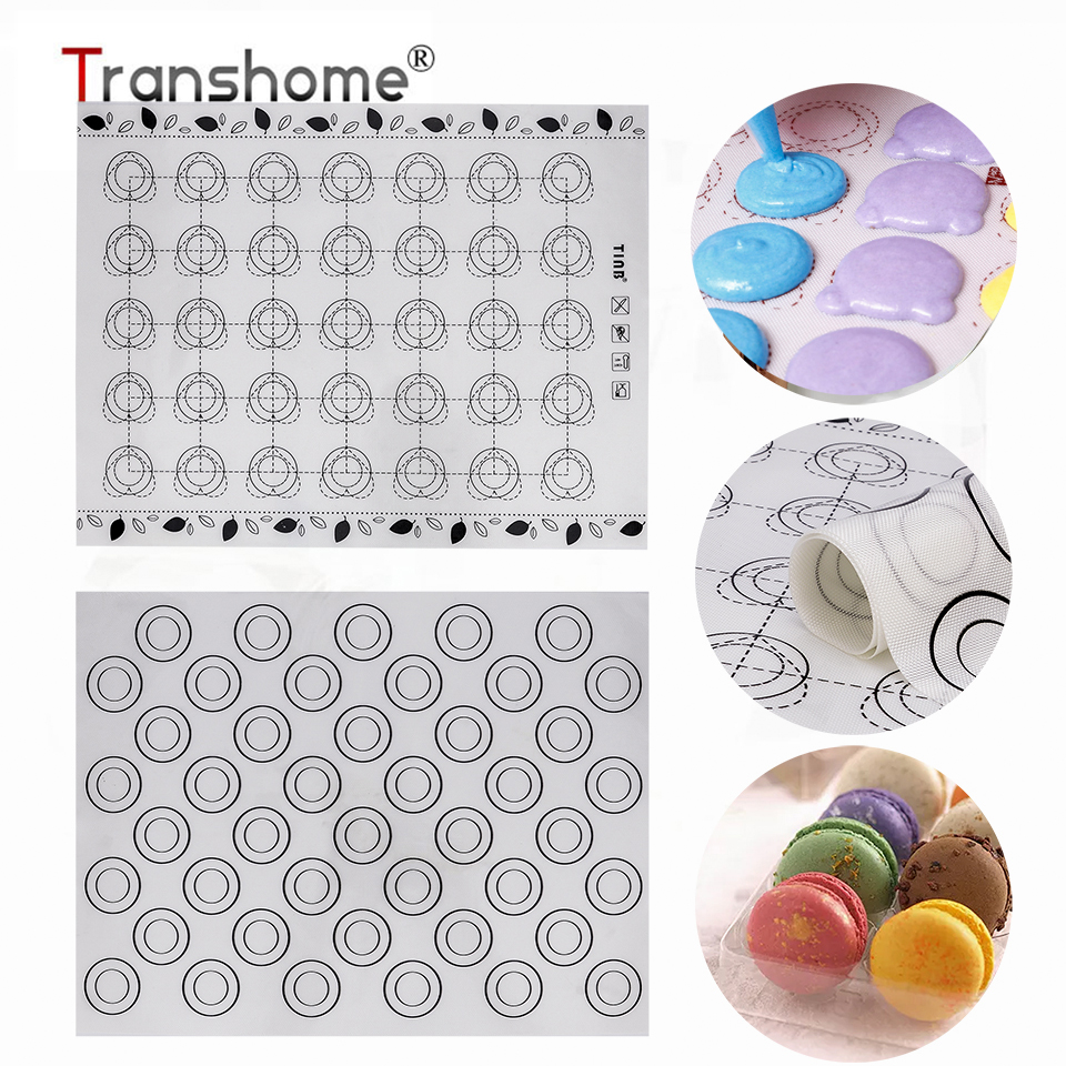 Transhome Macaron Siliconen Bakken Mat Non-stick 40*30 cm Bakplaat Bakken Tools Voor Gebak Deeg Gebak mat Bakken Accessoires