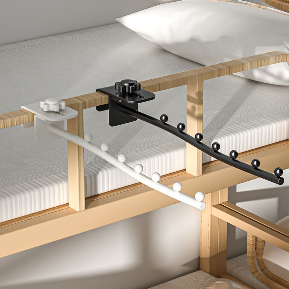 Portable Iron Wall Mount Clothes Hanger Adjustable Black/White Clothes Drying Rack Space Saving Clothes Storage Hangers for Home