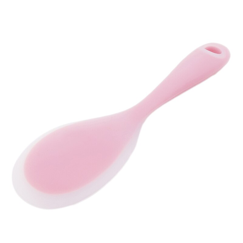 Silicone Rice Spoon Heat Resistant Sushi Scoop Paddle Meal Spoon Kitchen Tools Tableware Flat Rice Scoop