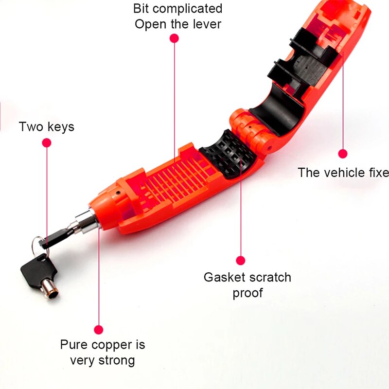 Motorcycle Handlebar Lock Universal Scooter Safety Lockstitch Brake Throttle Grip Anti Theft Protection Security Mini Lock