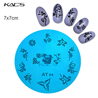 Kads natur geometri zoo negleprinter nail art stempling plader manicure polish stempling skabelon billedplader: At 04