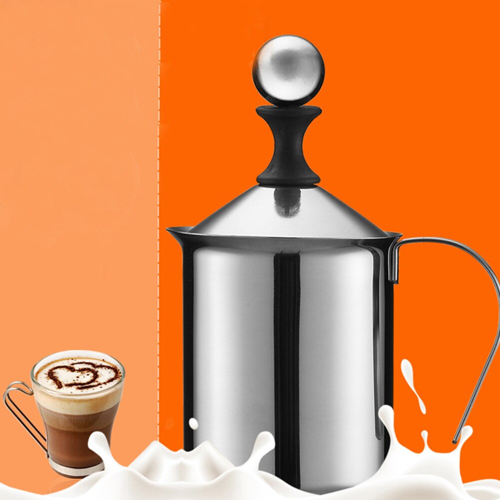 Edelstahl Handgemachte Milchaufschäumer Doppel Mesh Milch Creamer Milch Schaum Maker (800CC)