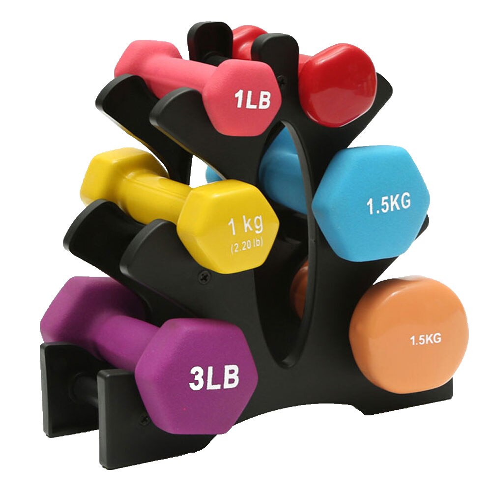 Hjemme fitness træning vægtløftning håndvægtstativ holder holder gulvbeslag organiser håndvægte på dette robuste håndvægtstativ.