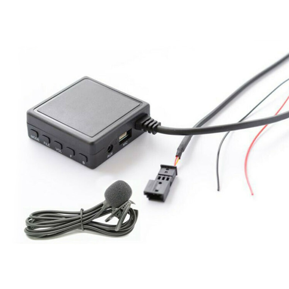 Bil aux kabel adapter med mikrofon usb 3 pin til bluetooth modul til bmw  e53 e46 e39 navigationsradio til usb flashdrev