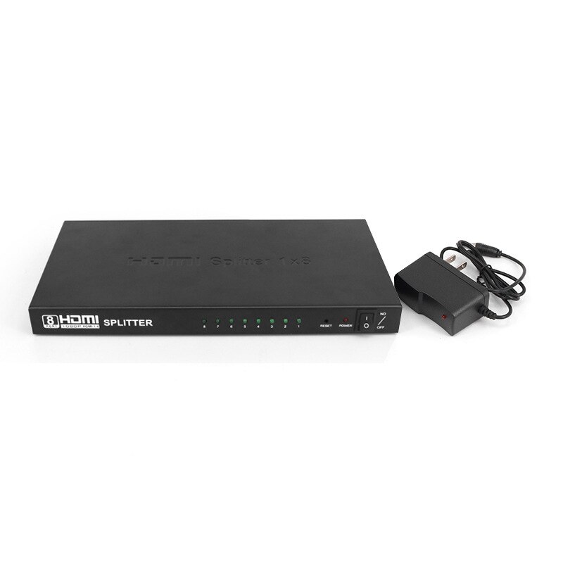 HDMI splitter 1 in 8 out splitter / one in eight out divider / one in eight splitter / 3D Adapt Company online Meeting 1080P HD