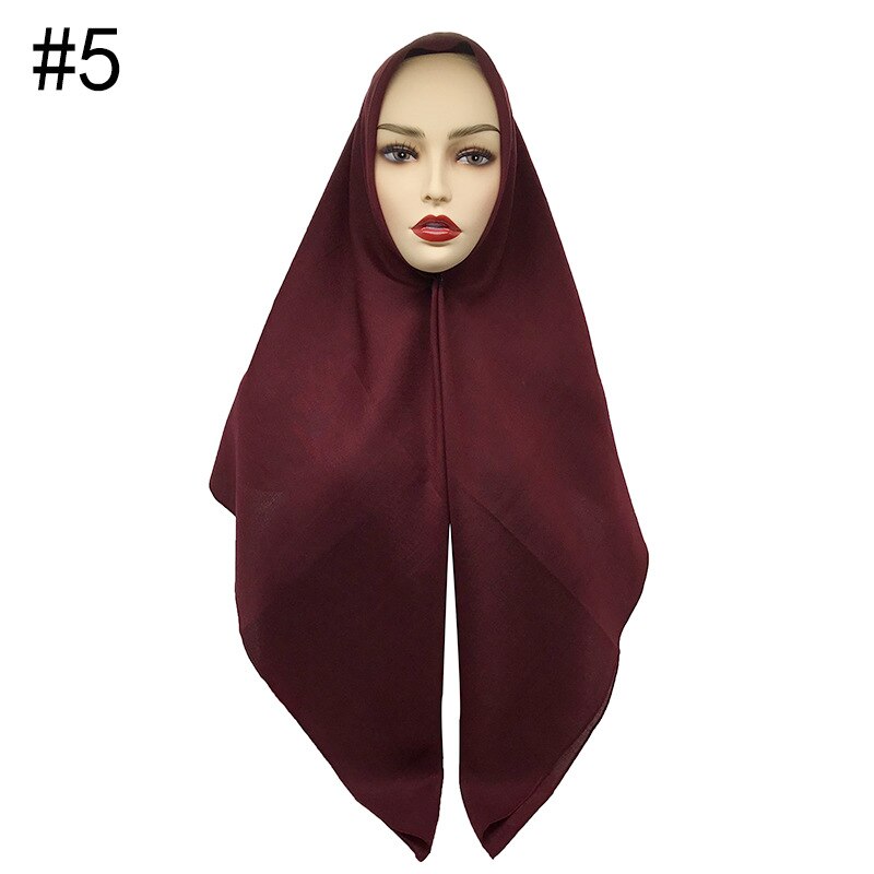 Islamique hijab carré musulman foulard malaisie tudung bawal bandana femmes silencieux hijab châles dame solide écharpe: 5