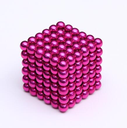 216 Pz/set 3D Magia Magnete Magnetico Blocchi Balls Sfera Cubo Perline di Costruzione Giocattoli Partito FAI DA TE Decorazione Accessori Per La Casa: Colore rosa