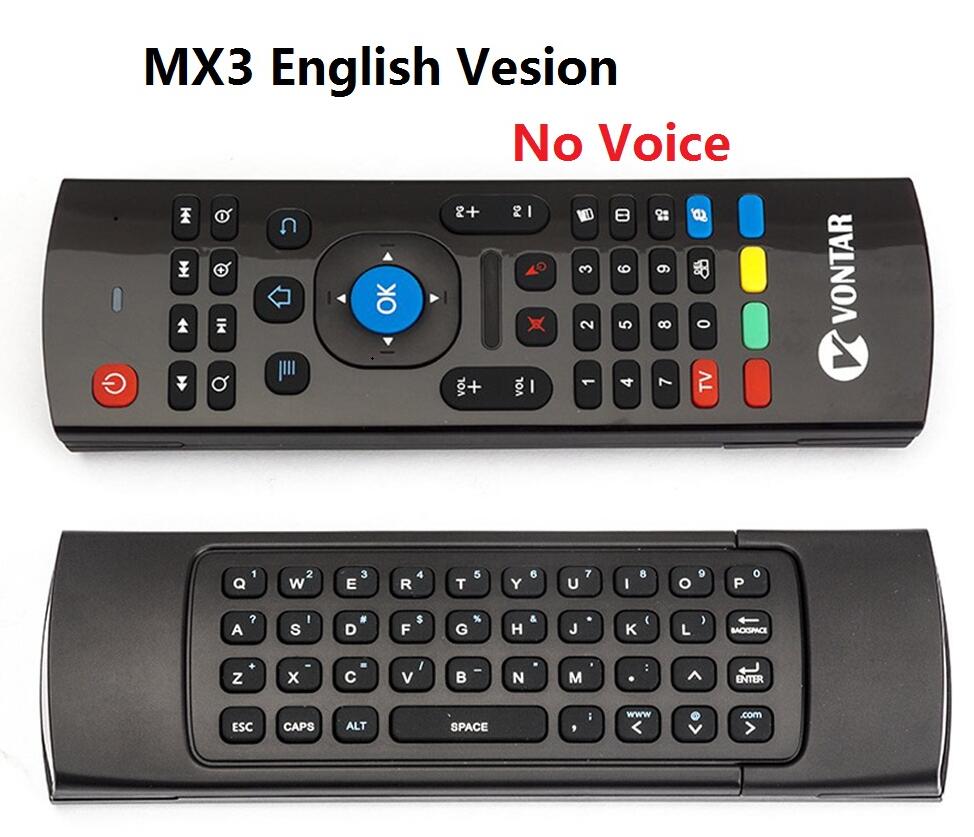 MX3 Air Mouse 2.4GHz Wireless Mini Keyboard Voice remote control IR Learning Remote Control For PC Android TV Box x96 mini x96: EN NoVoice NoBacklit