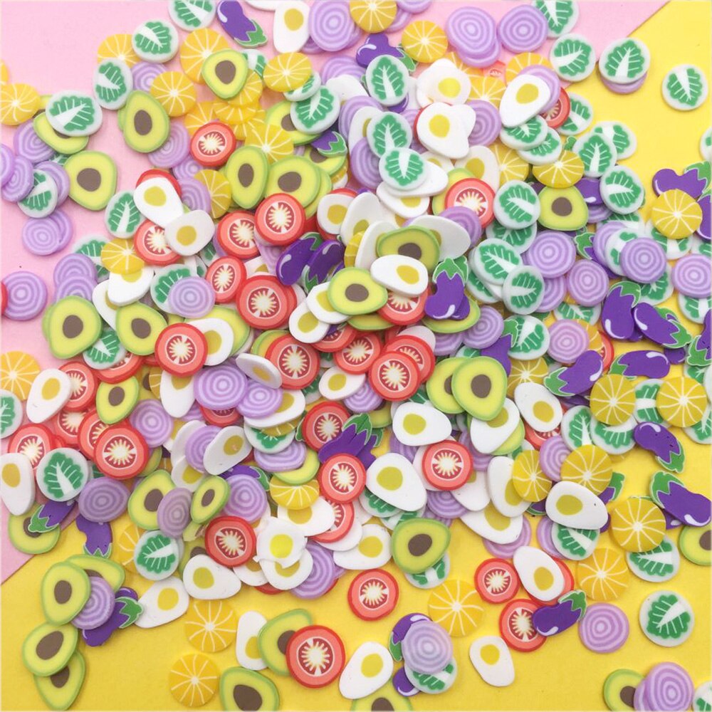 Mezcla de arcilla polimérica de aguacate para manualidades, mezcla de 100g, rociadores de arcilla para uñas artísticas bricolaje, accesorios de Material para decoración de teléfono